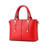 Buy cheap Portable Red Leather Shoulder Handbags / Tote Handbags Safe Outside Pockets from wholesalers