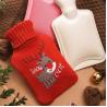 Buy cheap red puppy santa claus knitted covers hot water bottles for winter warm promotion from wholesalers
