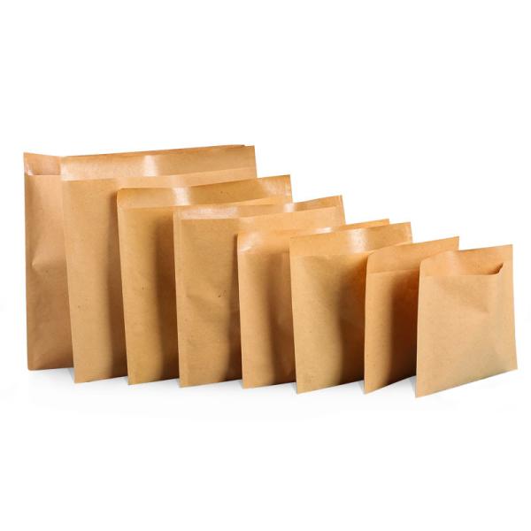 Buy cheap Blank Plain Grocery Food Packaging Small Block Bottom Brown Kraft Paper Bags No Handles from wholesalers