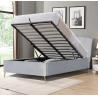 Buy cheap Double Size Bsci Lift Storage Bed Frame Elegant Grey Velvet Fabric Ottoman from wholesalers