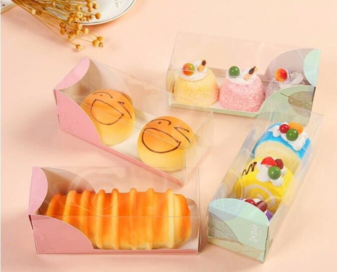 economy Cupcake Box White Window Cake Box customized Wedding Cake Box,6inch in stock PET Plastic Clear birthday Cake Box
