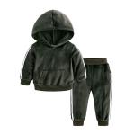 Sports Children'S Outfit Sets Leisure Gold Velvet Two Piece