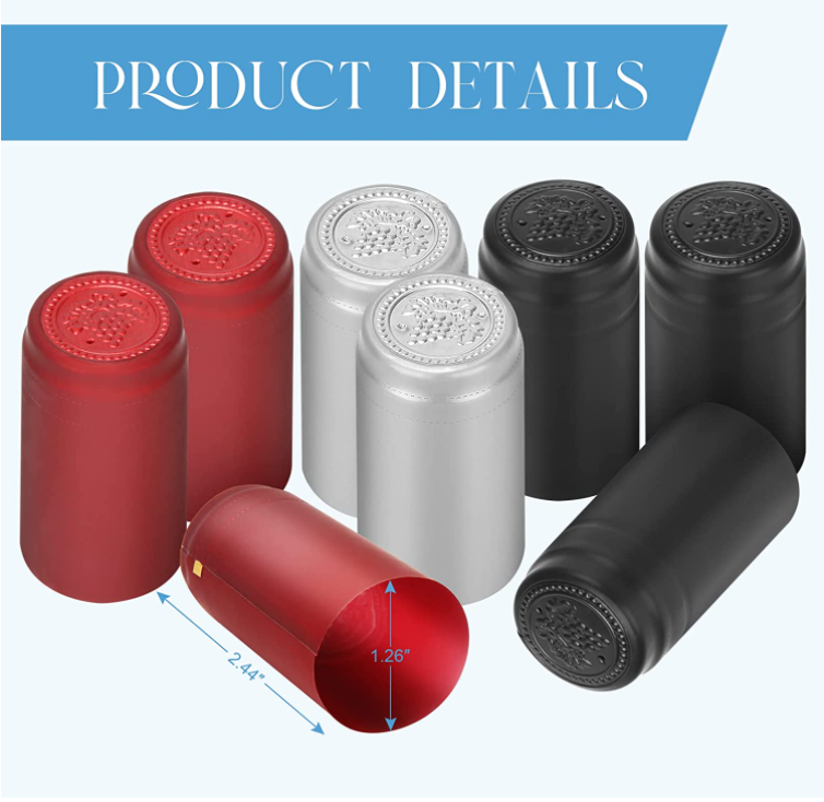 OEM ODM Matte Red Wine Shrink Capsules For Wine Bottle Packaging