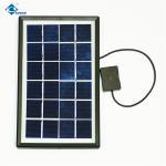 6V Photovoltaic Portable Solar Panel ZW-2.5W-6V Mini Glass Laminated Solar