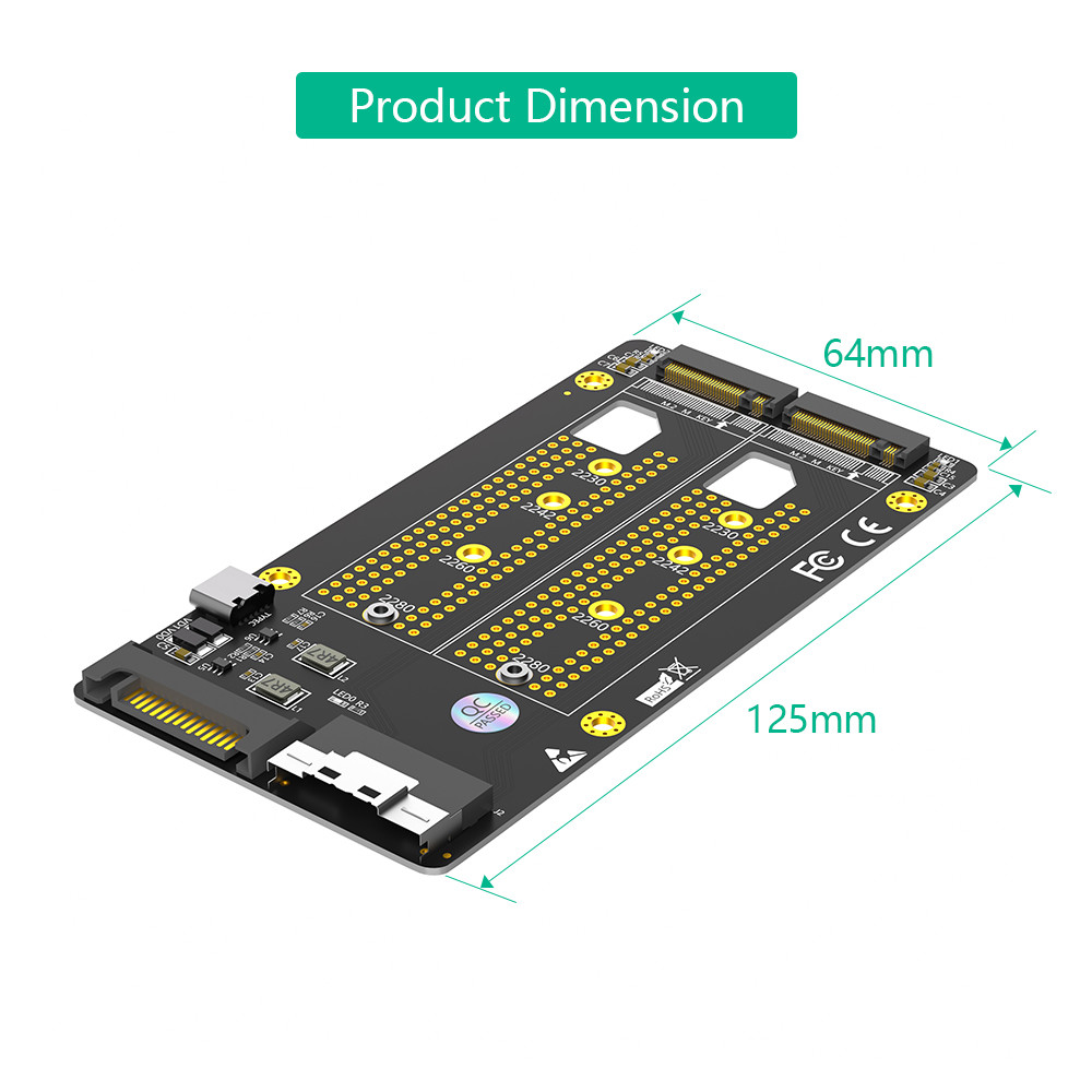 Dual 2X M.2 NVME SSD to Slimline SFF-8654 8X Adapter PCIe Bifurcation Motherboard is Required