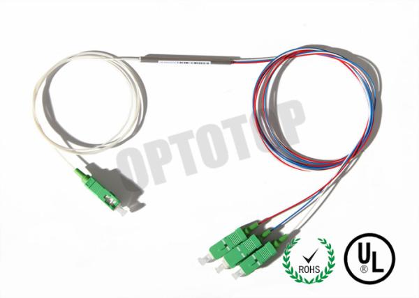 Buy cheap SC / APC 0.9 mm Single Mode Fiber Coupler 1310 1550 nm Custom Length from wholesalers
