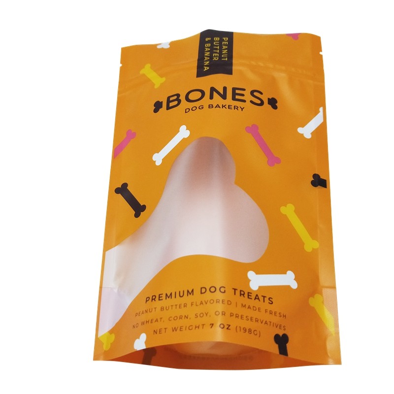 Custom Eco-friendly mini chili Kraft paper Dopack sachet with LOGO printing and zipper for Pets dog food packaging