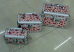 Aluminum Framed Travel Cosmetic Bags Leathered Board Material For Women