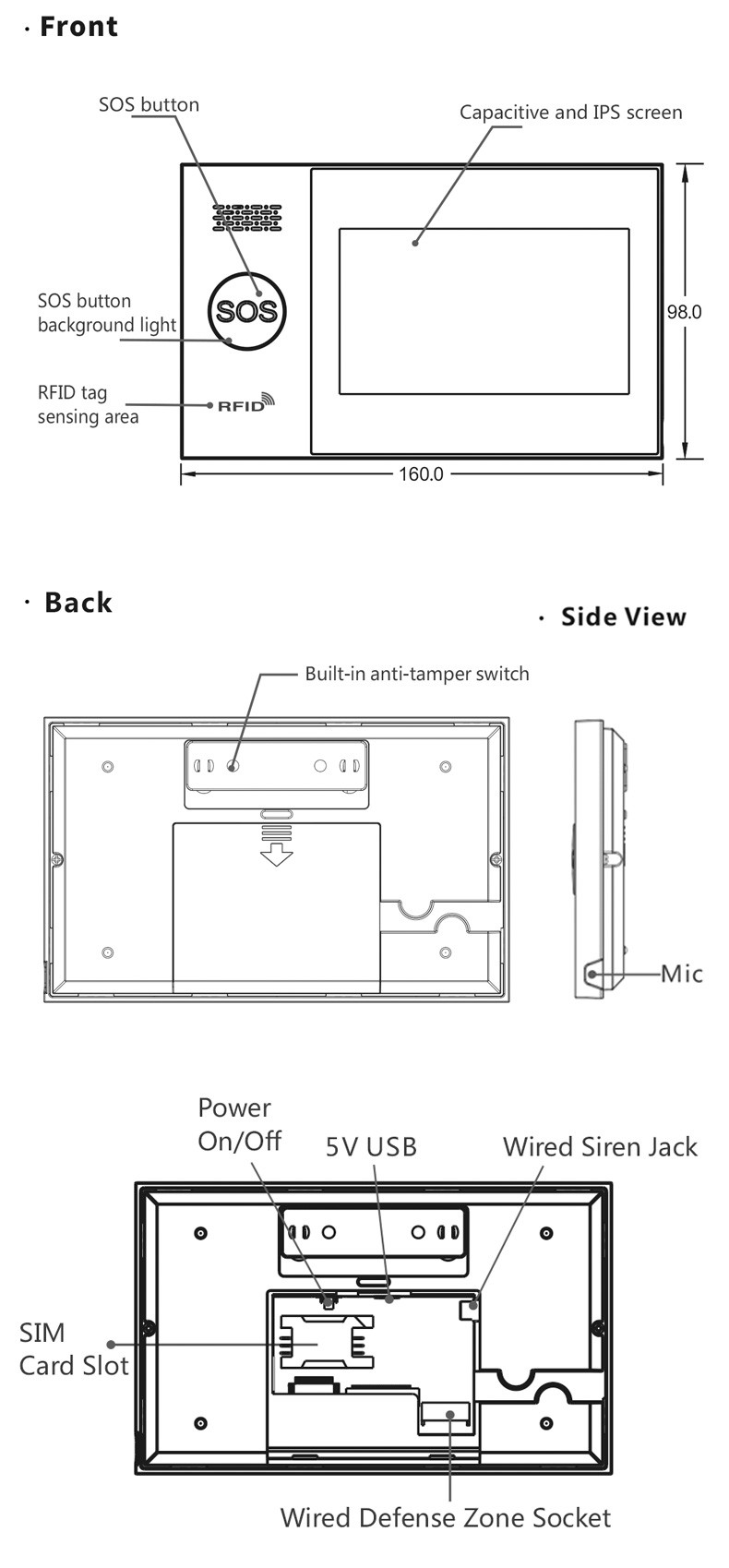 Full Touch Screen Wi-Fi+GSM/4G Home Burglar Alarm System Kit With A Variety Of Smart Accessories