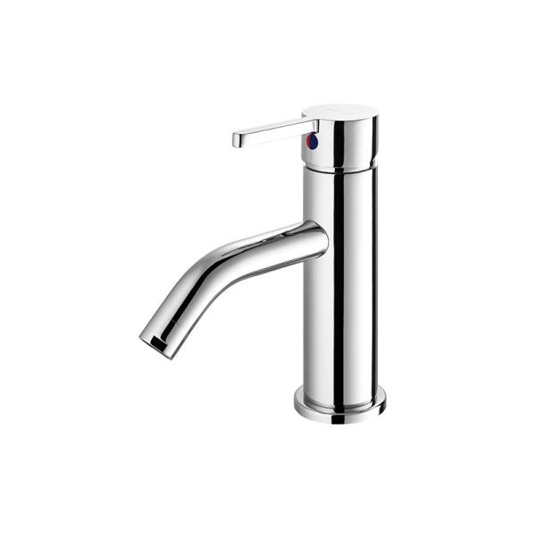 Brass Basin Faucet Polished Single Hole Washroom Mixer Tap Single Handle