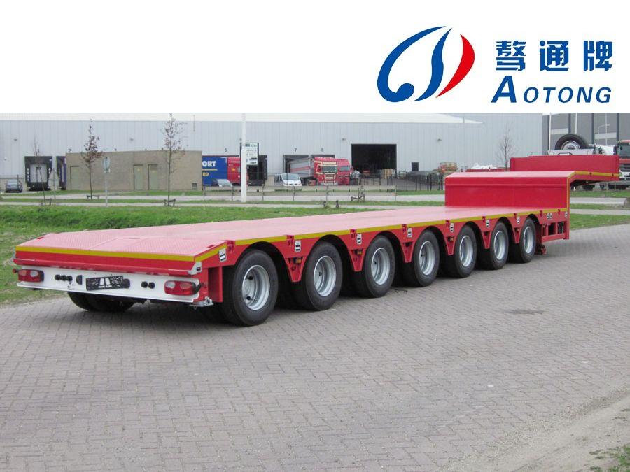 2 Axle 28 Tons Lowbed Lowboy Truck Trailer Semi Trailer for Heavy Equipment Transport