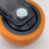 Buy cheap 2 Inch Orange PU Tread Wheel with Rigid Solid Plate Caster from wholesalers