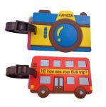 Custom 3D soft silicone luggage tag/ rubber bag tag/ pvc luggage tag
