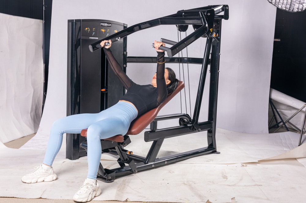Commercial Indoor Fitness Equipment: Pin-Loaded Multi-Press Machine for Bodybuilding and Chest & Shoulder Workout