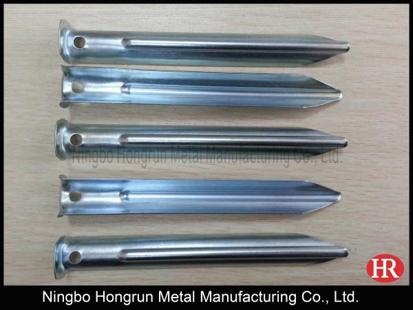 Buy cheap 6 inch camping galvanized U shaped steel tent pegs from wholesalers