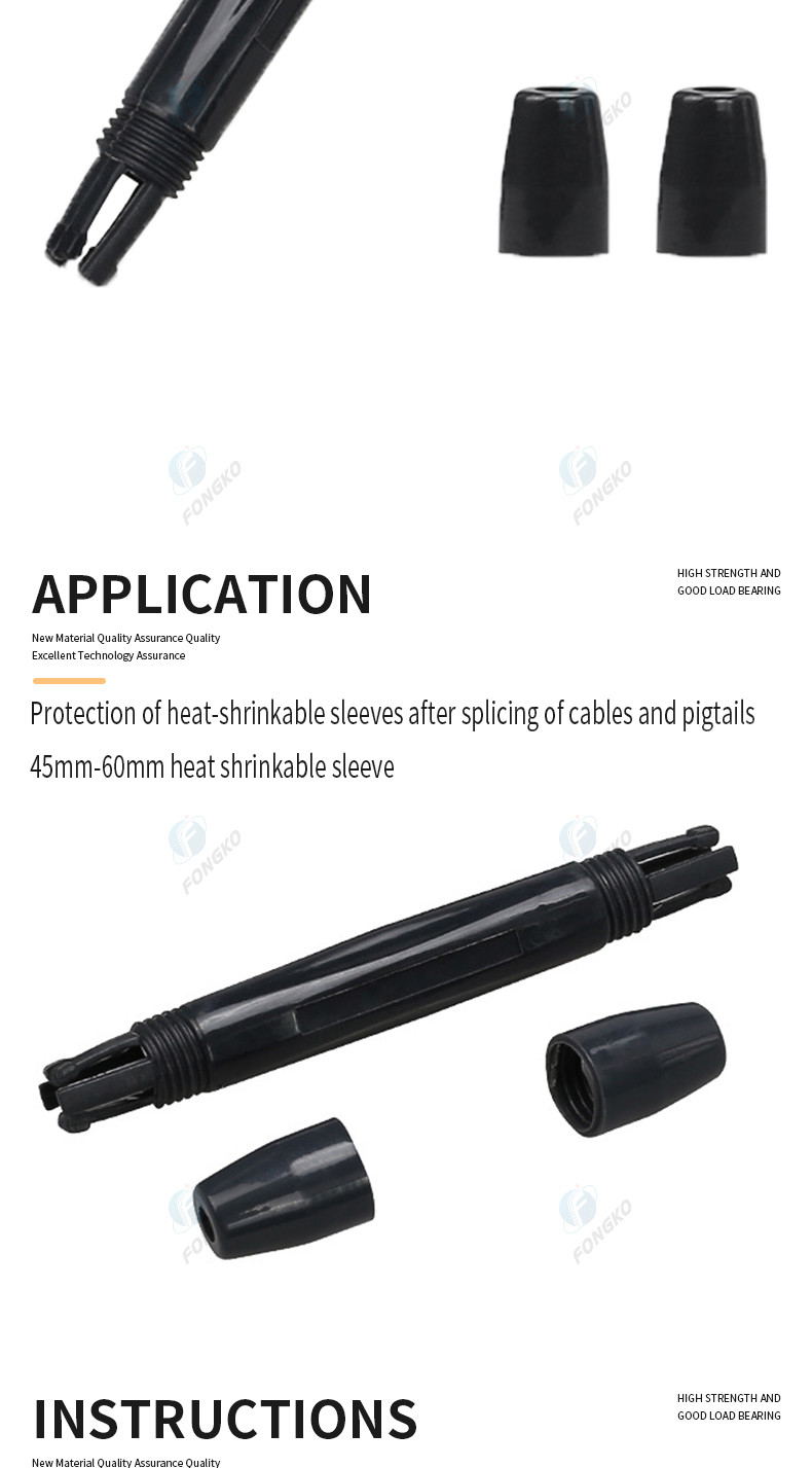 Black PP Heat Shrink Sleeve Protection Box For 45-60mm Tubing