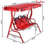 Swing 2 Seats Outdoor Patio Lounge Chairs Hammock Canopy Patio Deck Furniture