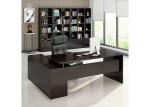 Beautiful Manager Office Furniture / Modern Office Desk Light Walnut / Black