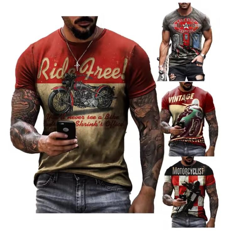 Hip Length All Over Sublimation Shirt Sports Polyester Oversized Graphic T Shirts