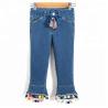 Buy cheap Light Blue Kids Denim Clothes Adjustable Waist Bell Bottom Pants For Little Girls from wholesalers