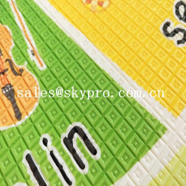 Eco Friendly neoprene fabric roll baby toys play mats soft cartoon play mat for