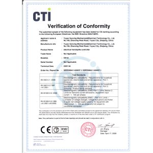 Yuyao Sanxing Mechanical & Electrical Technology Co., Ltd. Certifications