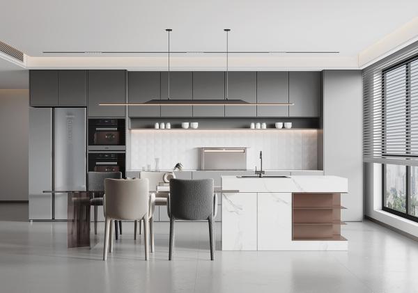 Buy cheap High End Marble Sintered Stone Glass Lacquer Modern Kitchen Cabinet from wholesalers