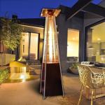 Style Glass Tube Outdoor Gas Heater with Stainless Steel Construction and