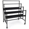 Buy cheap Black Mobile Art Display Stand 3-Tiered Book Shelf ,display rack for shop price from wholesalers