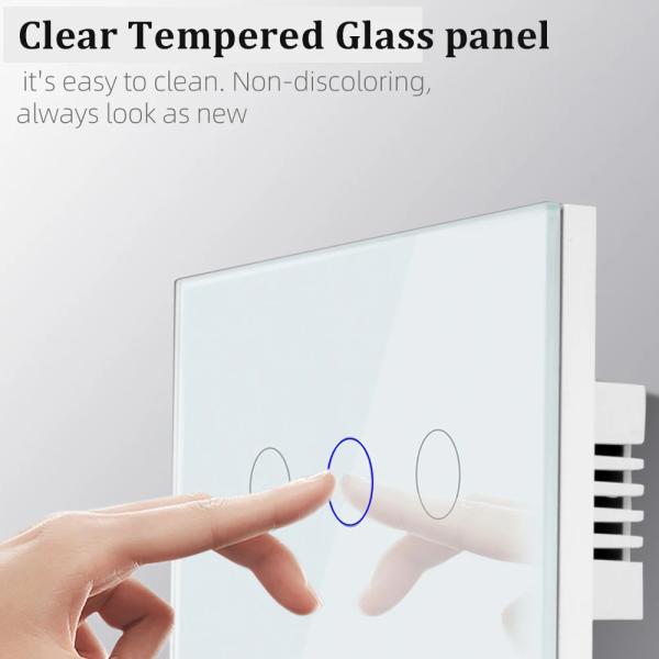 Buy cheap US Standard 118*74*35mm 10A 50Hz 60Hz IP20 Touch Switches For Home Lighting Glass Panel Sensor Buttons from wholesalers