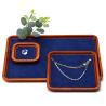 Buy cheap Solid Wood Luxury Jewelry Display Props Navy Super Fiber Lining for Jewelry Exhibition from wholesalers