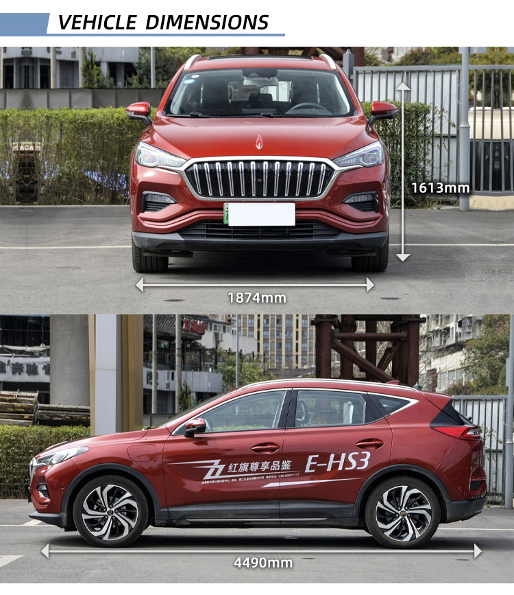 Hot Sale Used Ev E Car auto electrico Second Hand Electric Vehicle Made SUV/4WD In China 2022 Hongqi E-HS3 New car