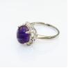 Buy cheap Women Jewelry 9mmx11mm Oval Pink Topaz Cubic Zircon 925 Silver Ring(R196) from wholesalers