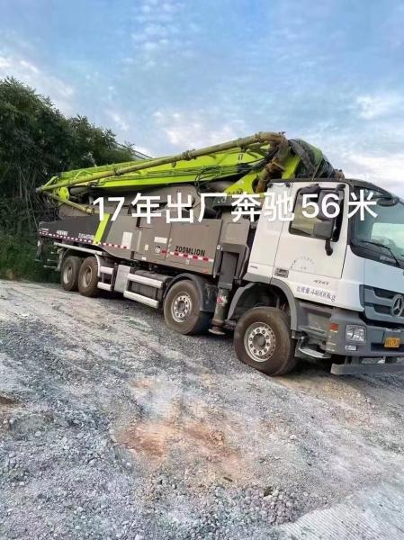 Construction Used Heavy Equipment Zoomlion 56m Concrete Truck Pump Semi-Dry