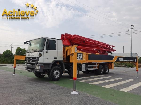 Buy cheap Efficient Putzmeister Used Concrete Pumps Truck M46-5 Roll Z folding from wholesalers