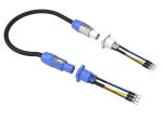 IP44 Indoor Circular Power Connector Male Plug Powercon Electrical