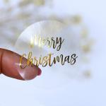 Vinyl Waterproof Clear Label Hot Stamping Gold Foil Adhesive