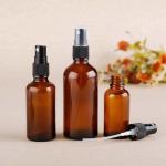 Stock Amber Glass Spray Bottle 10ml 15ml 20ml 30ml 50ml 100ml Round Glass Empty