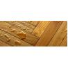 Buy cheap 450x90mm golden teak wood parquet from wholesalers