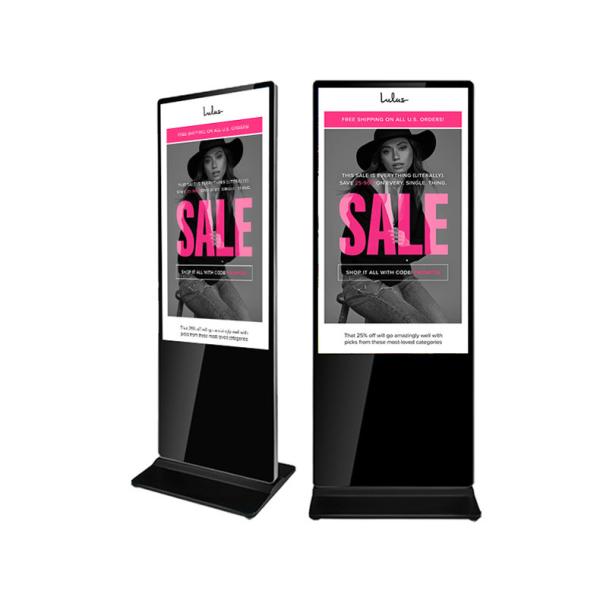 Buy cheap 55 65 75inch Interactive Android System Vertical Floor Stand Indoor Hotel Digital Signage from wholesalers
