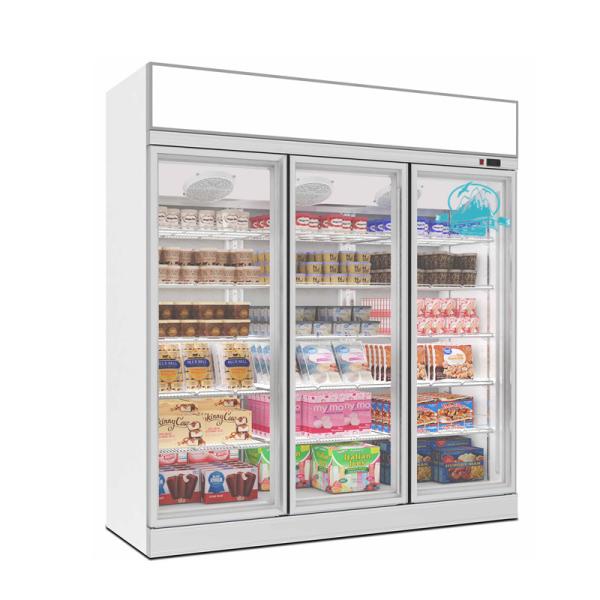 Buy cheap Frozen Food Freezer Display Case Vertical Commercial Glass Door Fridge Freezer from wholesalers