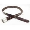 Buy cheap 100 - 140cm Length Mens Leather Studded Belt Brown Color With Special Studs Patterns from wholesalers