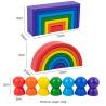 Buy cheap Baby Wooden Montessori Rainbow Building Blocks Educational from wholesalers