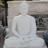 Buy cheap Marble Garden Buddha Statues Sitting Life Size Budda Statue Outdoor Decoration with base from wholesalers