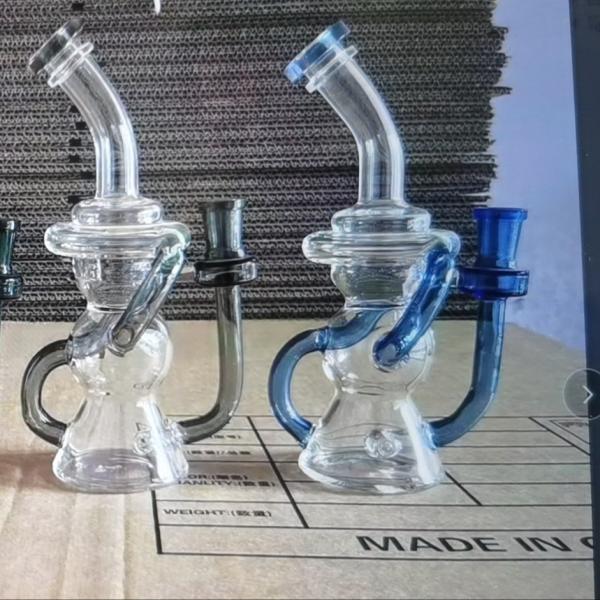 Buy cheap 9" Smoke Water Pipe Recycler Double Body 14mm Male Bowl from wholesalers