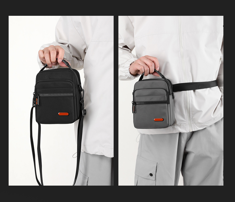 Multi Layer Men Designer Messenger Bags Crossbody Side Bag With Zipper Pocket