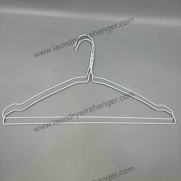 Buy cheap 16-inch Powder Coated White Laundry Wire Hanger for Dry Cleaners, 1.9mm Diameter from wholesalers