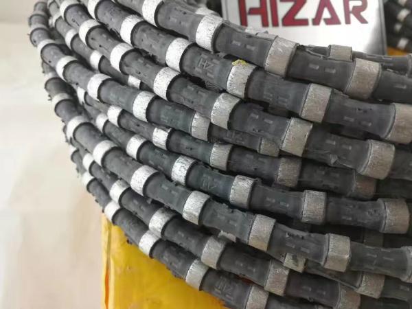 Buy cheap OEM Rubber Connection 11.5mm Diamond Wire Saws 40pcs/M Bead Quarry Concrete Rope Saw from wholesalers