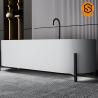 Buy cheap Residencial bathroom furniture artificial stone durable bathtub with four legs from wholesalers