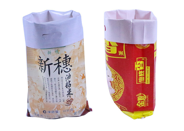 BOPP Printing 25kg Woven Polypropylene Bags , Woven Poly Bags 15kg